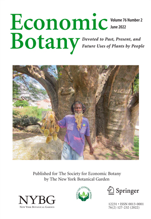 Economic Botany Cover Volume 76 Number 2